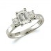 0.50ct Si/e Emerald & Round Diamond Ring