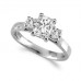 Classic Radiant & Round Diamond Trilogy Ring