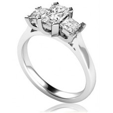 Classic Radiant & Princess Diamond Trilogy Ring