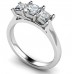 0.30ct I1/g Princess Diamond Trilogy Ring