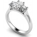 Classic Cushion & Round Diamond Trilogy Ring