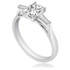 Modern Radiant & Baguette Diamond Trilogy Ring