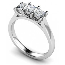 Classic Princess Diamond Trilogy Ring