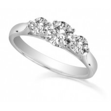 Graduated Round Diamond Trilogy Ring