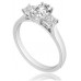Elegant Oval & Princess Diamond Trilogy Ring