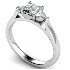Modern Princess & Trillian Diamond Trilogy Ring