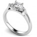 Modern Asscher & Trillian Diamond Trilogy Ring