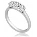 0.90ct Si/fg Round Diamond Trilogy Ring