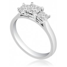 Lavish Princess Diamond Trilogy Ring