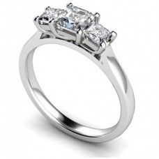 Lavish Asscher Diamond Trilogy Ring