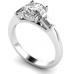 Stylish Round & Baguette Diamond Trilogy Ring