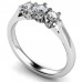 Modern Round Diamond Trilogy Ring