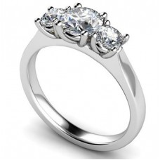 Graduated Round Diamond Trilogy Ring