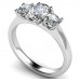 Oval & Round Diamond Trilogy Ring Oval & Round Diamond Trilogy Ring