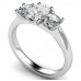 Cushion & Round Diamond Trilogy Ring