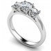 Classic Round Diamond Trilogy Ring