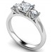 Princess & Round Diamond Trilogy Ring