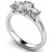 Oval & Round Diamond Trilogy Ring