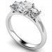 Cushion & Round Diamond Trilogy Ring
