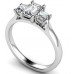 0.50ct G/i1 Round Diamond Trilogy Ring