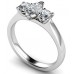 Modern Marquise & Round Diamond Trilogy Ring