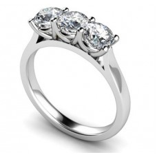 Traditional Round Diamond Trilogy Ring