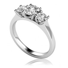 0.40ct Vs/f Round Diamond Trilogy Ring