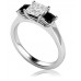 Princess Black And White Diamond Trilogy Ring