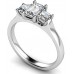 Emerald & Princess Diamond Trilogy Ring