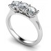 0.90ct Si/fg Round Diamond Trilogy Ring