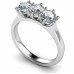 0.51ct I1/f Round Diamond Trilogy Ring