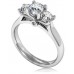 1.05ct Si/fg Round Diamond Trilogy Ring