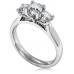 0.70ct I1/fg Round Diamond Trilogy Ring