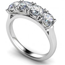 Classic Four Stone Round Diamond Eternity Ring