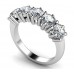 5 Stone Round Diamond Half Eternity Ring