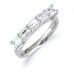 Modern Baguette Diamond Half Eternity Ring