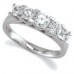 5 Stone Round Diamond Half Eternity Ring