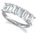 Modern Baguette Diamond Half Eternity Ring