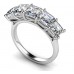 5 Stone Princess Diamond Half Eternity Ring