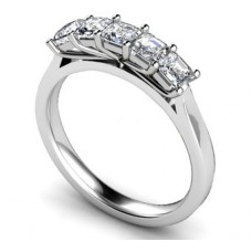 5 Stone Princess Diamond Half Eternity Ring 5 Stone Princess Diamond Half Eternity Ring