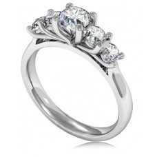 0.75ct Vs2/f Round Diamond 5 Stone Ring