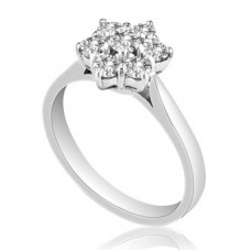 Round Diamond Cluster Ring