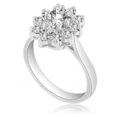 Oval Diamond Halo Ring Oval Diamond Halo Ring