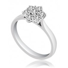 Round Diamond Cluster Ring