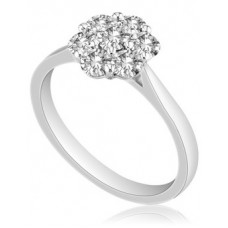 Round Diamond Cluster Ring