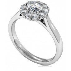 Round Diamond Single Halo Ring