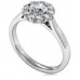 Round Diamond Single Halo Ring