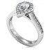 Pear Diamond Single Halo Shoulder Set Ring