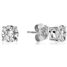 Modern Round Diamond Stud Earrings