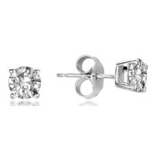 Modern Round Diamond Stud Earrings